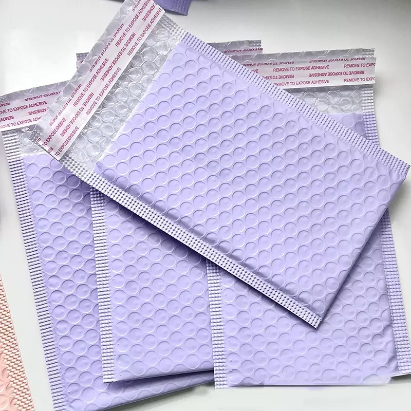 20 buah pengirim gelembung grosir amplop empuk ungu untuk hadiah pengiriman segel sendiri tas pengiriman tas amplop bantalan