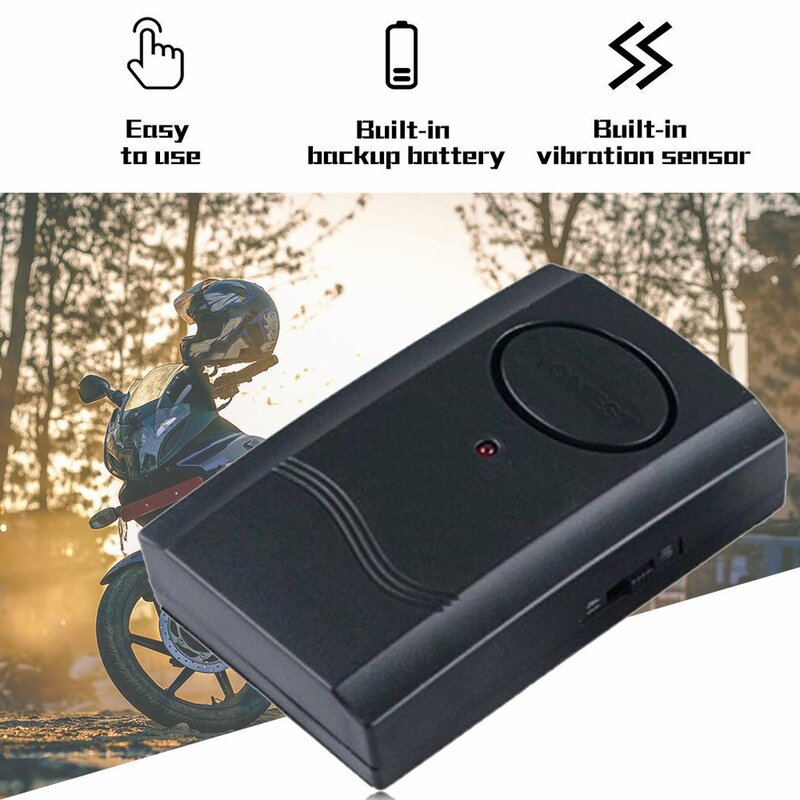 Wireless Vibration Alarm Home Security Motorcycle Car Door Window Anti-Theft Burglar Detector Sensor 120dB Remote Control