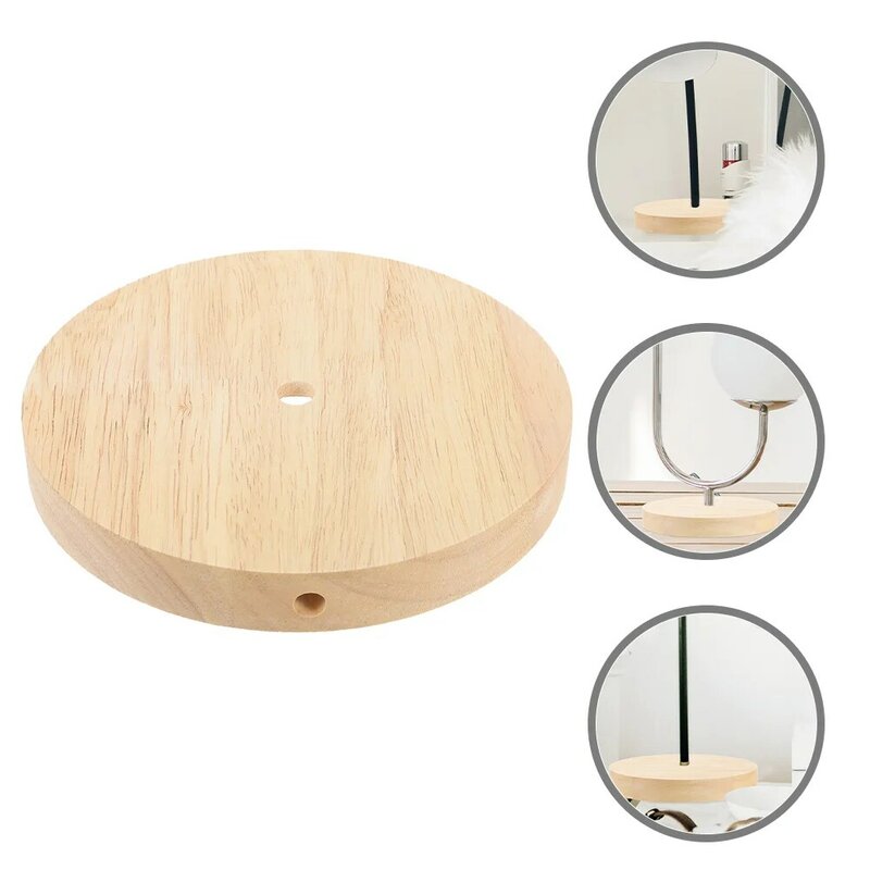 Lampade da tavolo in legno Solid E27 E14 Chassis fai da te Post Log illuminazione creativa rotonda (diametro 100mm)