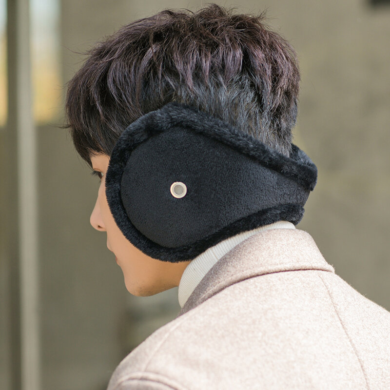 Men's Earmuff Polyester Unisex Fold Away Padded Ear Muff Winter Fleece Warmer Ear Mask Thicken Plush Soft Warm Earmuff Warmer