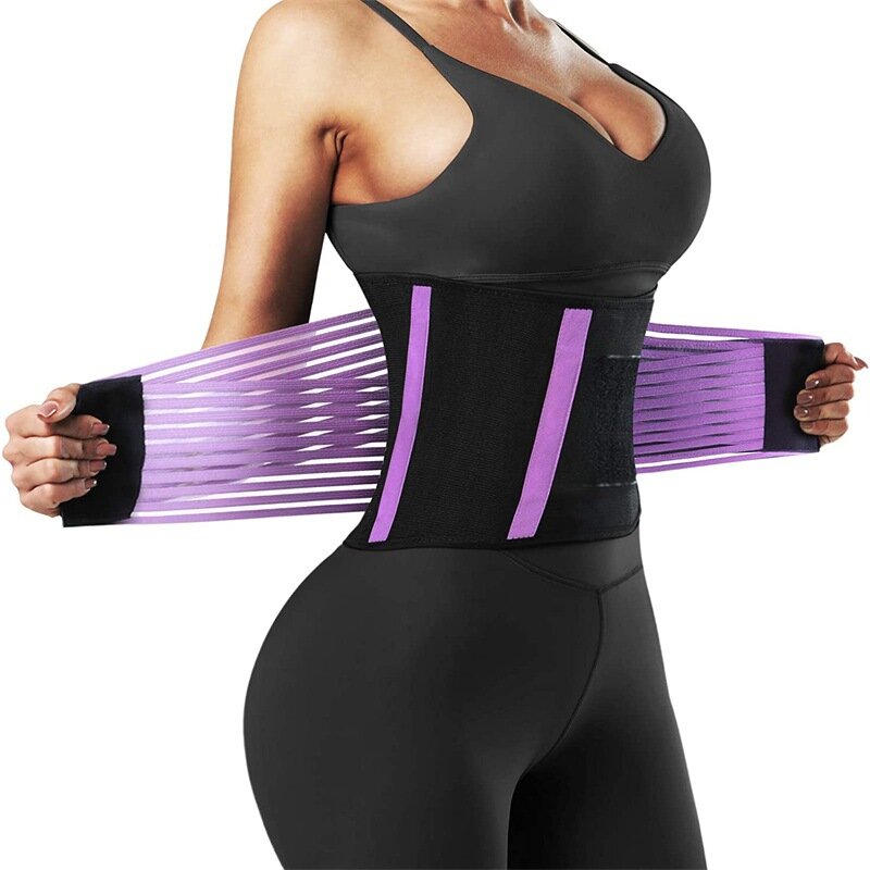 2024NEW Waist Trainer Belt Elastic Slimming Body Shaper Fitness Belt Sport Girdle Workout Shapewear For Women