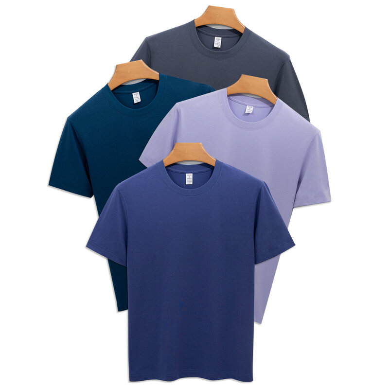 メンズ半袖Tシャツ,高品質のファインシャツ,ベーシックスタイル,抗菌,ラージサイズ,XS-5XL