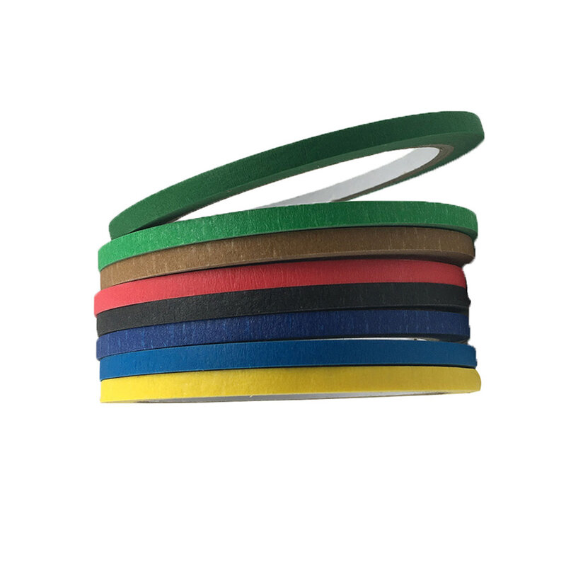 Rollo de cinta de etiquetado artesanal para niños, cinta adhesiva multicolor de 20 metros, 3 piezas de ancho, 3mm/4mm/5mm para codificación de arte DIY