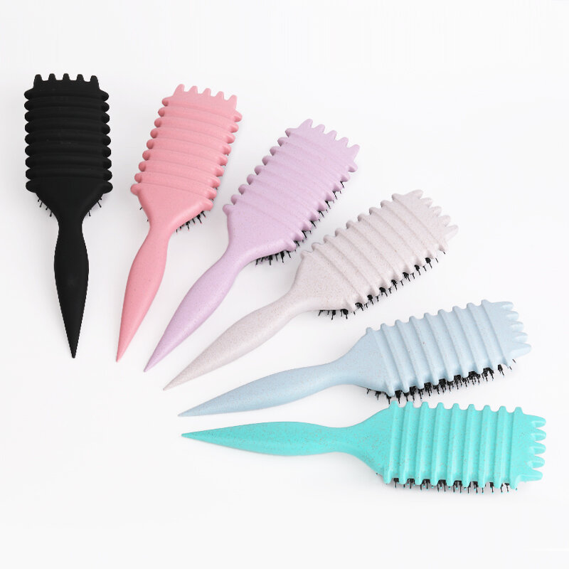 Curly Hair Brush Curl Define Styling Brush Boar Bristle Beard Comb Styling Detangling Brush Multi-purpose Home Styling Tools