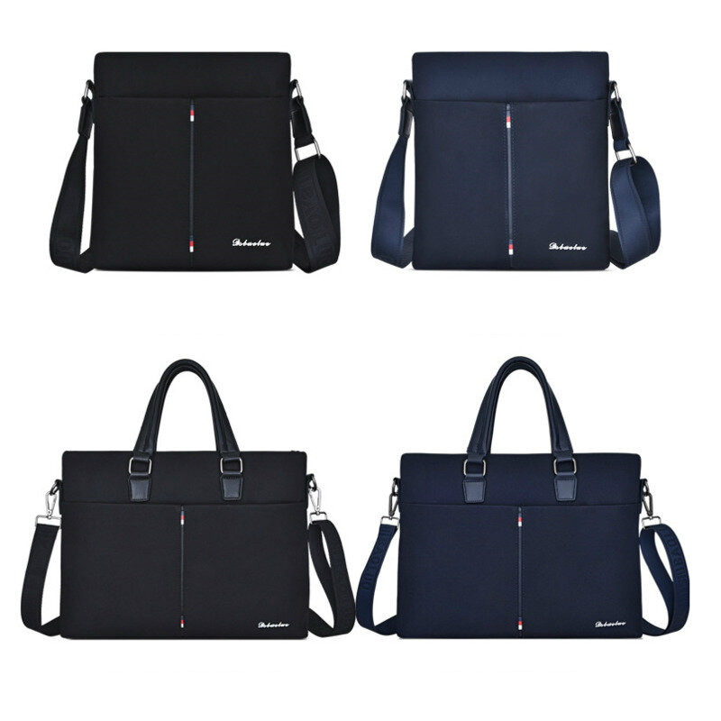 2024 New Casual Men's Business Briefcase Men Handbag Oxford Wear-resistant Shoulder Bag Male Shoulder Office Bags Bolso Hombre