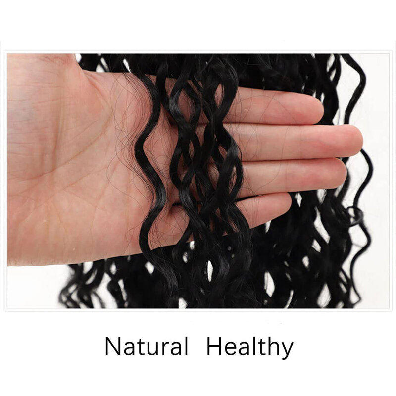 Clip nelle estensioni dei capelli 6 pezzi di capelli sintetici ricci ondulati marrone scuro 22 pollici di estensione dei capelli doppi naturali e morbidi spessi per