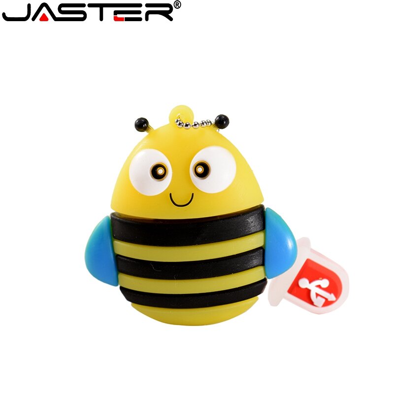 JASTER-pendrive de 64GB con dibujos animados, Penguin, búho, zorro, abeja, estilo usb 2,0, 4GB, 8GB, 16GB, 32GB, regalo creativo