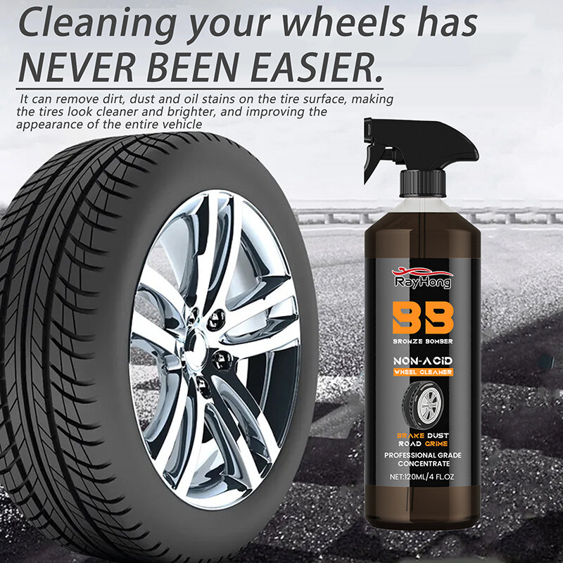 120 мл очиститель колес и шин, металлический спрей для удаления пыли, Многоцелевой Очиститель колес автомобиля, спрей, очиститель обода