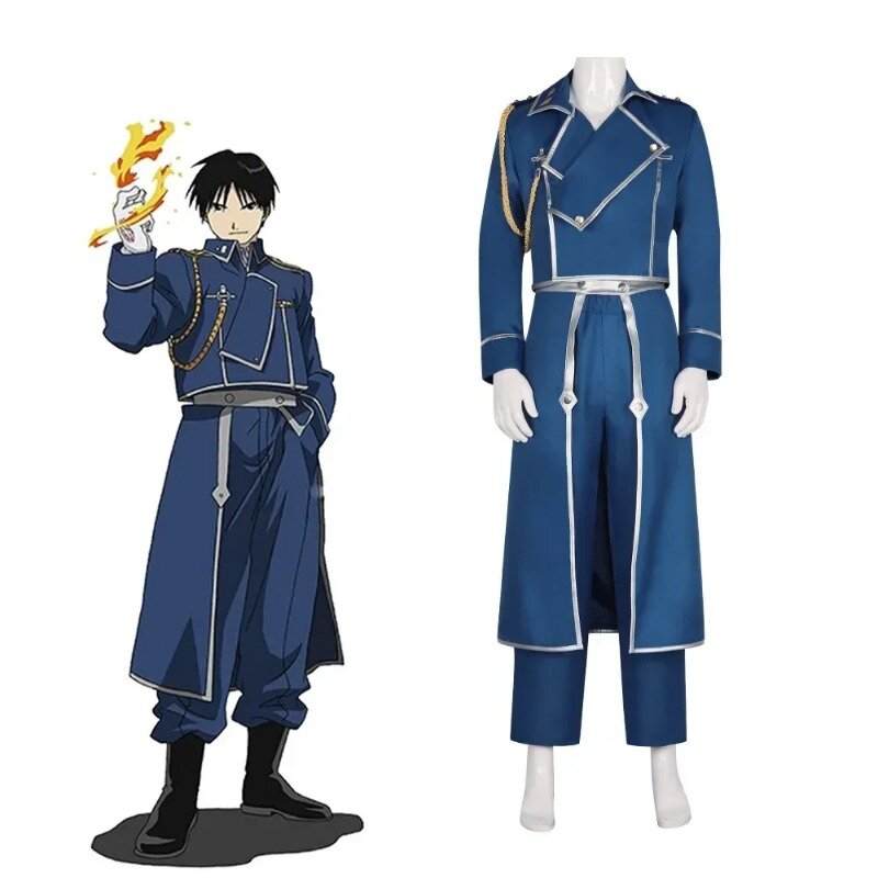 Anime Cosplay Fullmetal Alchemist Roy Mustang Costume Clothes Wigs Christmas Anime Performance Clothes Carnival Party