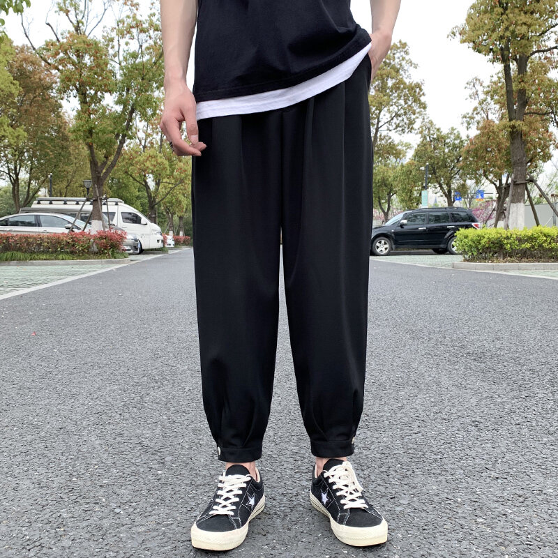 Pantalones de chándal Harlan para hombre y mujer, ropa de moda, estilo Harajuku, color negro, primavera y verano