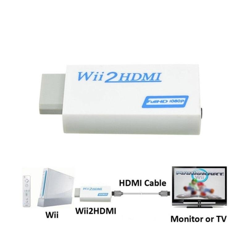 Adaptador convertidor de escalado Full HD 1080P Wii a HDMI + salida de Audio de 3,5mm