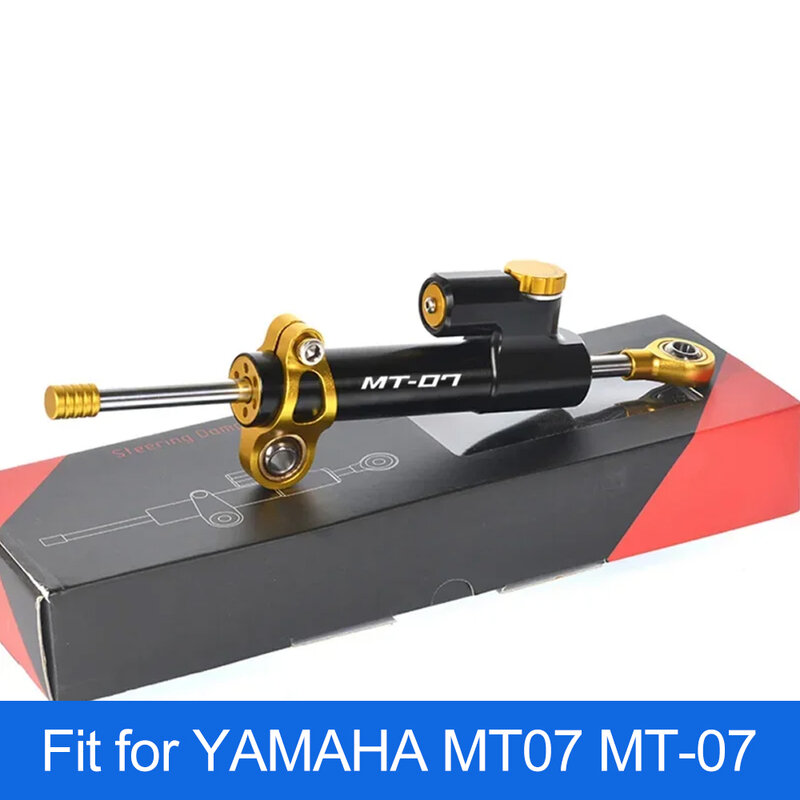 Motocicleta ajustável direção estabilizar amortecedor, suporte de controle de segurança, kit de montagem para Yamaha MT07, 2014, 2015, 2016, MT 07