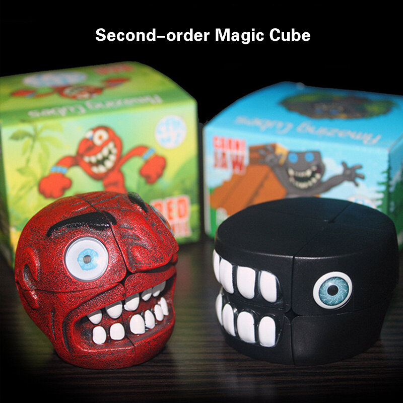 Cubo mágico de cabeza alienígena de Segunda Orden, rompecabezas de juguete, cubo magnético de 2x2, envío gratis, cubo mágico para fotos, juguetes educativos para niños