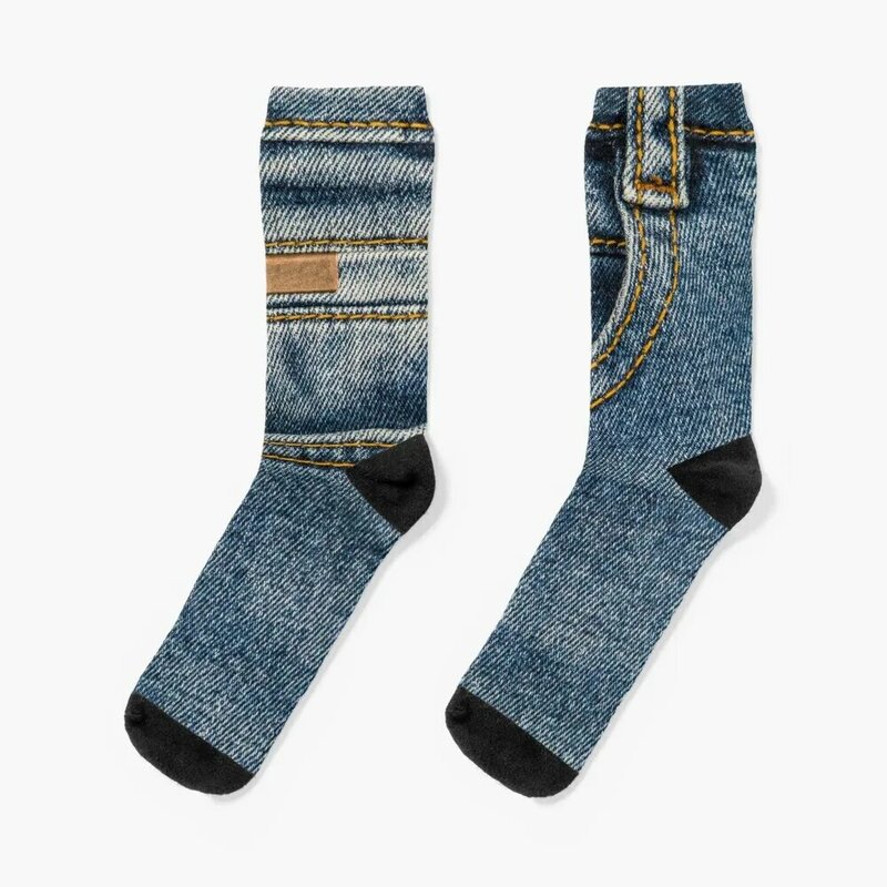 Przednia kieszeń kocham bluejeans jeansowe skarpetki termiczne męskie zimowe luksusowe antypoślizgowe piłki nożnej antypoślizgowe skarpety męskie luksusowe damskie