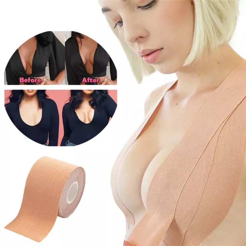 Autocollant de soutien-gorge Push-Up Invisible sans bretelles pour femme, accessoire de Lingerie, bande large autocollante pour mamelon