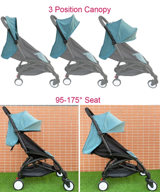COLU KID® Hood & Mattress For Babyzen Yoyo2 Yoya Baby Stroller Accessories Sun Canopy and Replacement Seat Cushion for YOYO