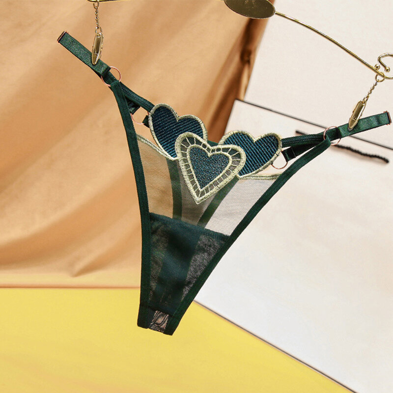 Mutandine da donna Sexy perizoma G String cuore trasparenti vedere anche se slip intimo Design elegante ottima vestibilità per tutte le stagioni