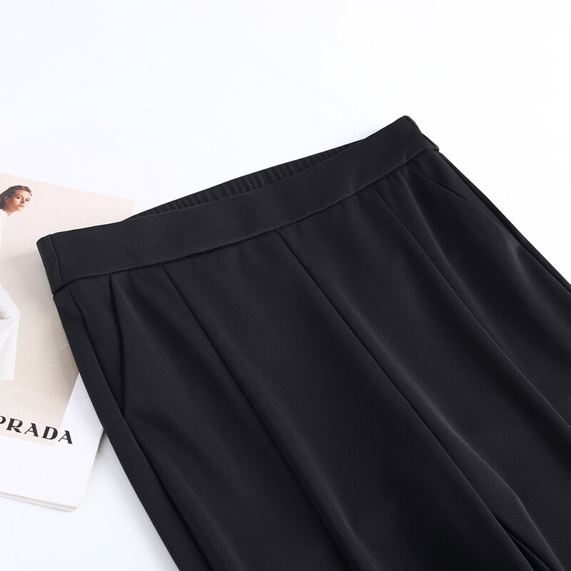 Nowe spodnie damskie modne klasyczne małe stopy pantscasual bogini spodnie wysoki stan sieci celebrytów spodnie palazzo 2024