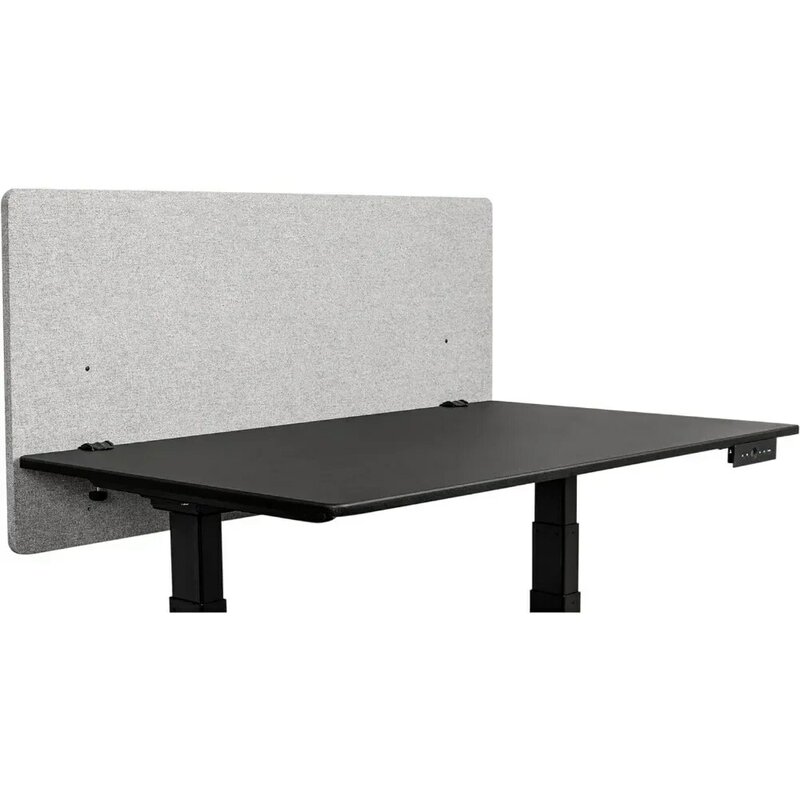 Clamp-on Acoustic Desk Divider Privacy Panel That Reduces Noise and Visual Distractions (Cool Gray 47.25” X 23.6“) Low Partition