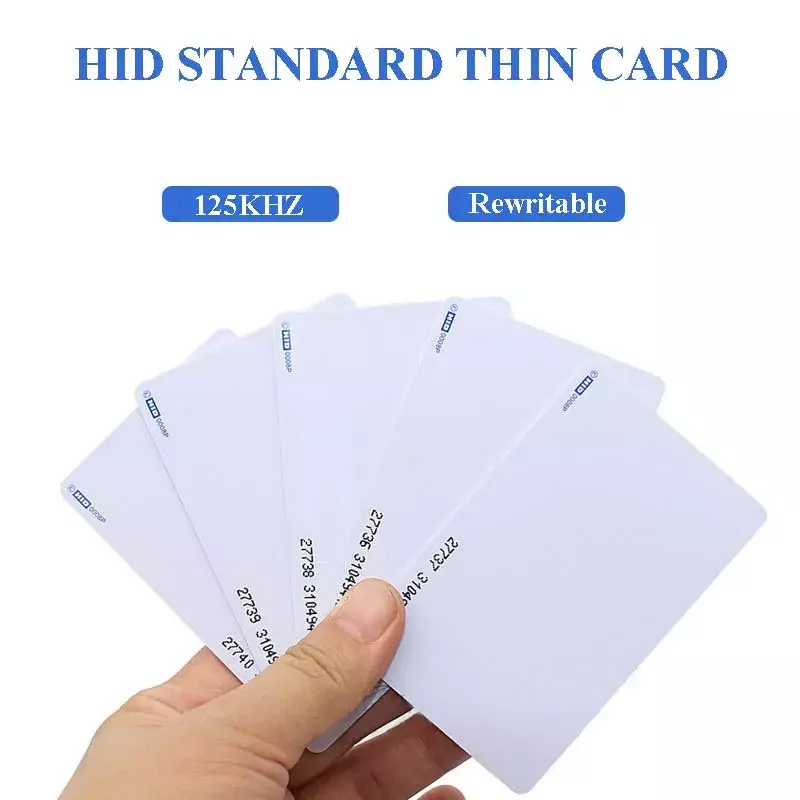 Cartão de Proximidade PVC regravável para Controle de Acesso, Chip RFID, ISO 1386, Tag 26Bit NFC, Chip RFID, 125KHz HID 1386, 5 10 Pcs