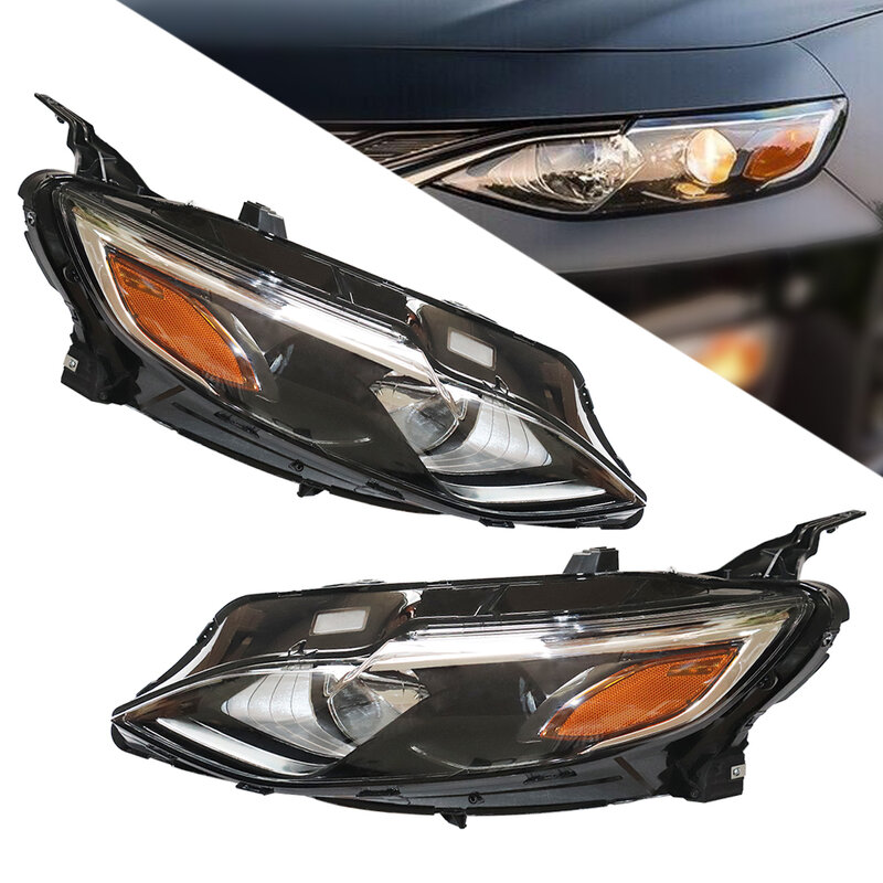 Halogan Headlight Headlamp Left / Right Side 84650573 For 2019-2020 Chevy Malibu 4-Door Sedan