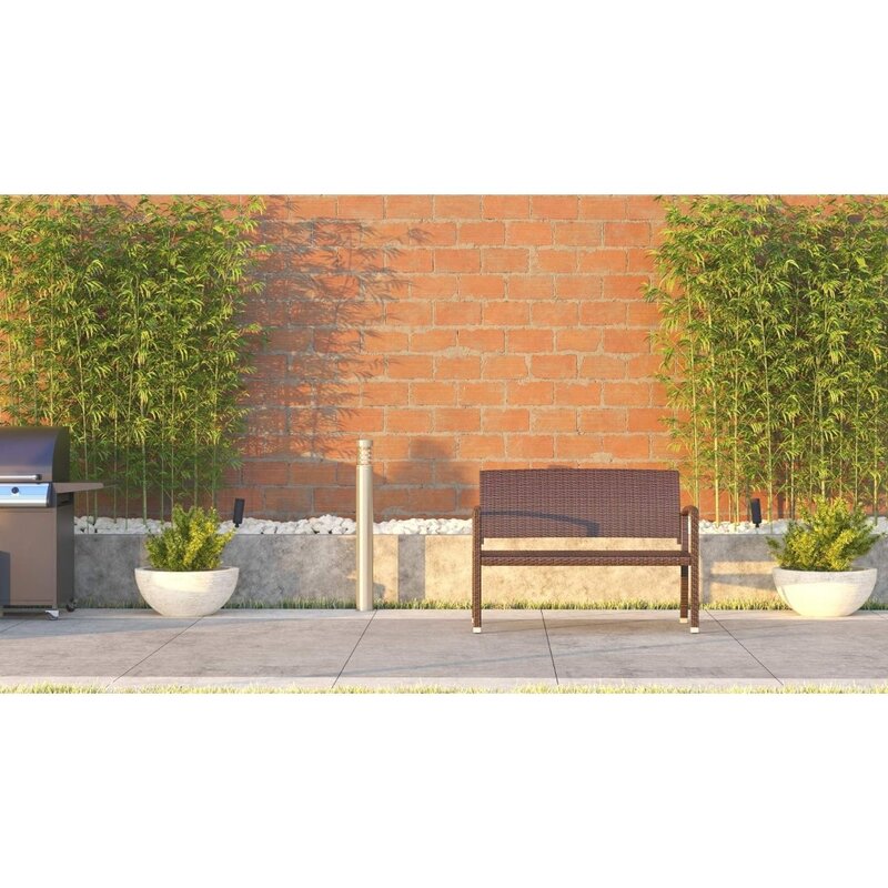 Attraente Design intrecciato facile montaggio leggero anno rotondo accento Patio portico prato giardino impostazione-Mocha Freight Free Outdoor
