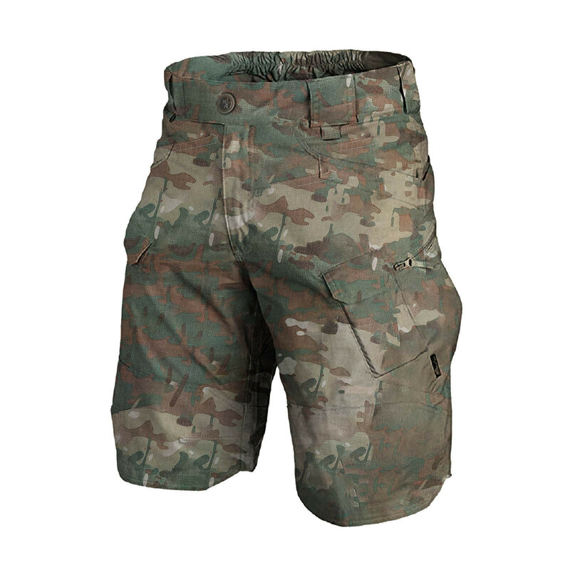 Męskie szorty Cargo w stylu Casual, letnia miękki luźny spodnie moda kamuflaż spodnie Streetwear sportowe spodnie plażowe