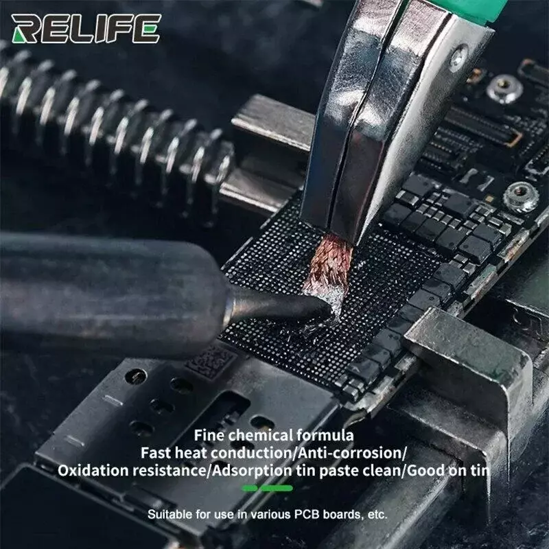 Relife-Herramienta de reparación de soldadura BGA, alambre de mecha de 1,5mm, 2mm, 2,5mm, 3mm, 3,5mm de ancho, 2,0 M de longitud