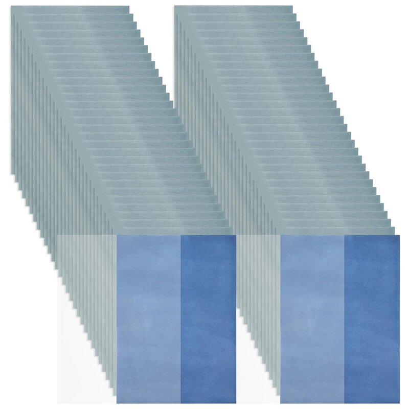60 pezzi di carta cianotype Kit di carta per stampa solare parti A5 carta da stampa per disegno naturale ad alta sensibilità, carta patinata attivata dal sole