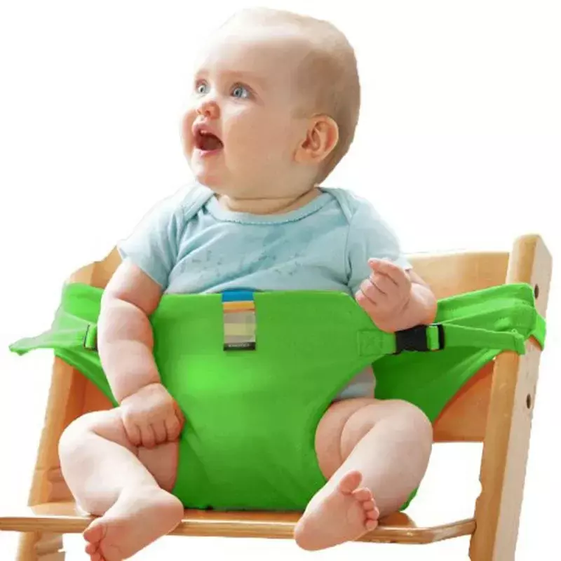 ที่นั่งรับประทานอาหารเด็กทารกแบบพับได้พร้อมเข็มขัดนิรภัยแบบพกพา Tali jok สูงซักได้สำหรับเบาะหัดนั่งเด็กเดินทาง