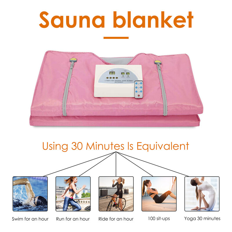 Portable Sauna Blanket for Women Slimming Fitness Zip Design Electric Thermal Heating Sauna Blanket Weight Loss Detox Home Sauna