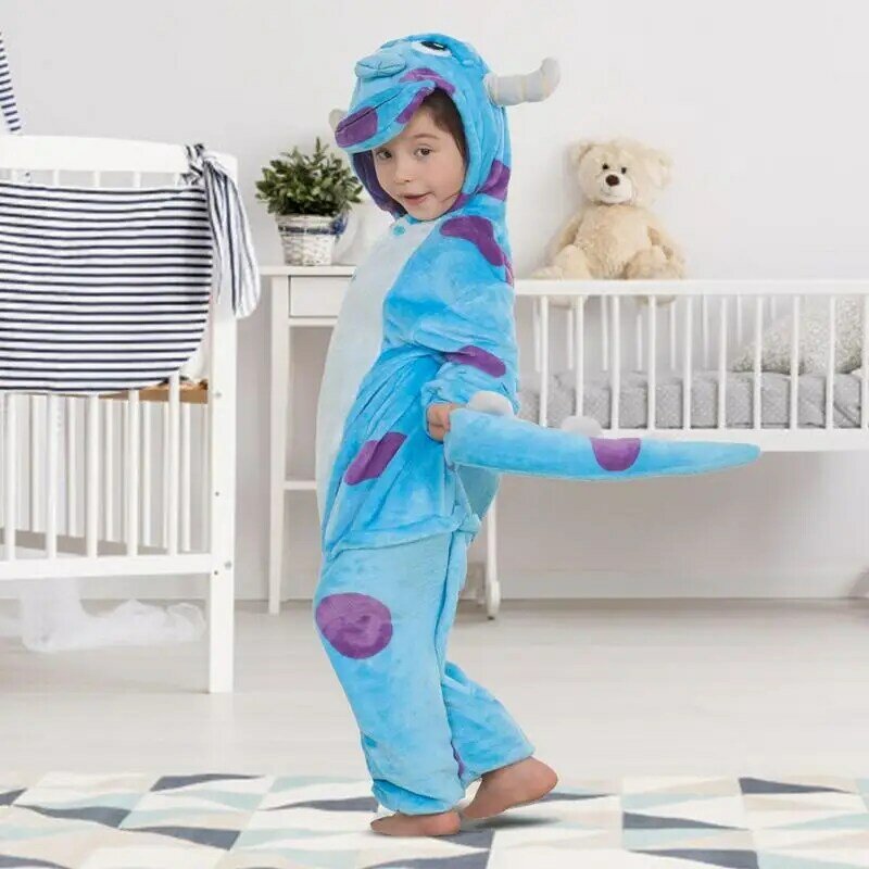 Trang phục Onesie Unisex Flannel mềm Onesie động vật cho trẻ em Trang phục khủng long cho trẻ em Bộ đồ ngủ Onesie ấm áp động vật cho các vở kịch ở trường