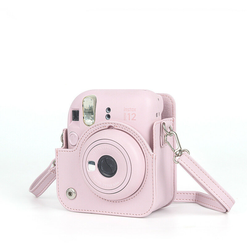 For Instax Mini 12 Camera Case PU Leather Soft Protective Case Trave Bag for Fujifilm Film Camera Bag with Shoulder Strap