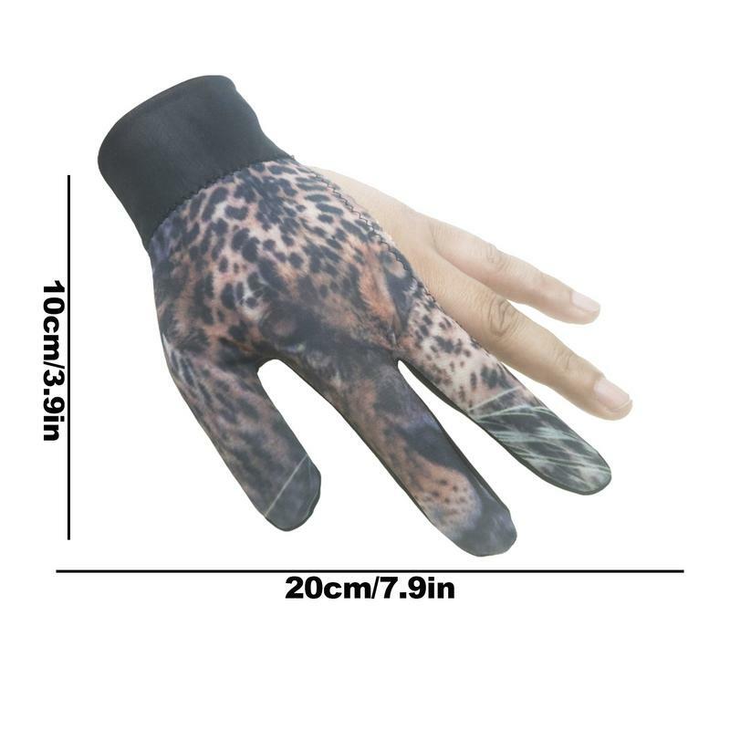 Pool Gloves Left Hand Three-Finger Breathable Shooter Pool Gloves Wear-Resistant Pool Cue Sport Non-Slip Open Fingers Gloves For