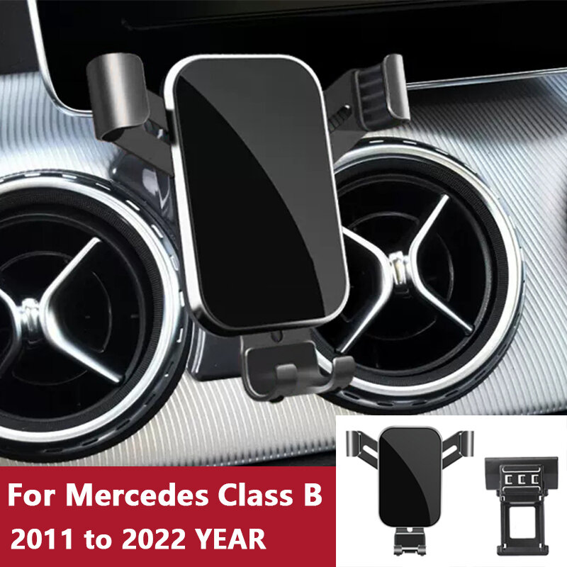 Uchwyt samochodowy na telefon komórkowy uchwyt do otworu wentylacyjnego GPS akcesoria do nawigacji grawitacyjnej dla mercedes-benz b-class 2011 do 2022 rok