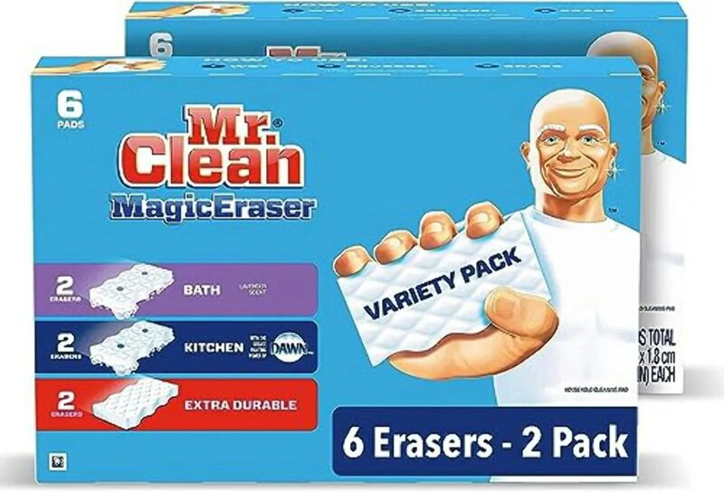Magic Eraser Variety Pack Foam Cleaning Pads, 12 Count