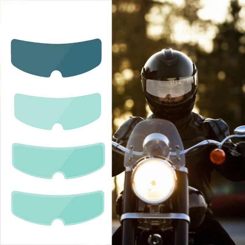 Stiker helm motor Anti kabut, tahan air, motor, lensa anti-kabut, Film tambalan Bening, pelindung matahari untuk helm sepeda motor
