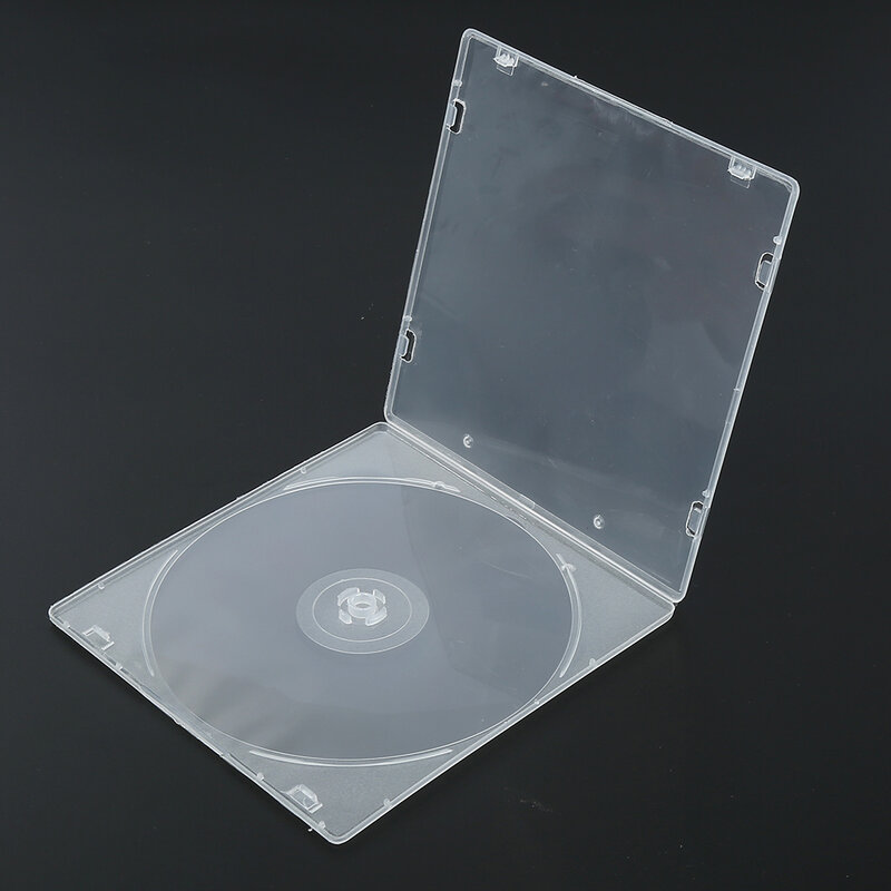 Case 5.2mm Single Ultrathin Standard Clear Package Portable CDR Disc Album Storage Organizer Box For Home Cinema