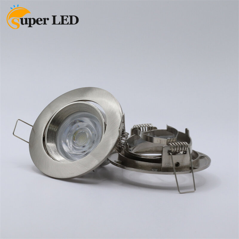 Zinc Alloy Wholesale Lamp Adjustable Angle Frame Recessed Downlight Fixture Indoor LED Ceiling Light Bulbs