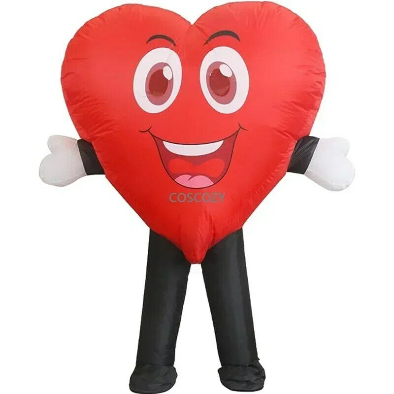 Fornitura per feste di Halloween Happy Red Love Heart puntelli sorridenti Costume d'amore gonfiabile atmosfera Stage Performance Prop Gifts