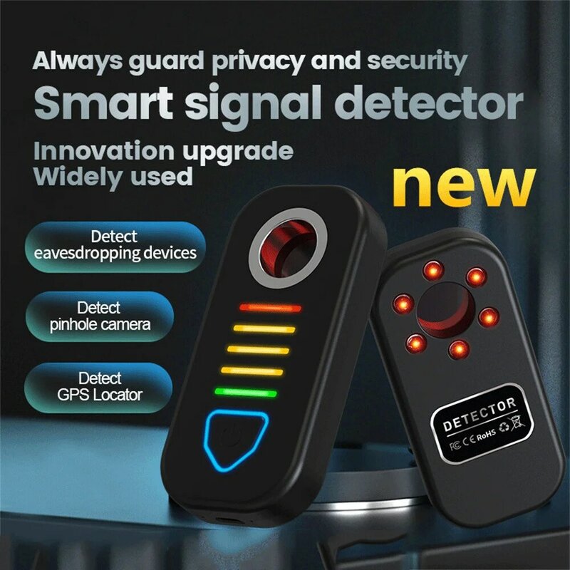 Detektor sinyal lensa kamera nirkabel, pendeteksi sinyal kamera multi-fungsi detektor anti-pelacakan Anti Candid perangkat GDP pencari