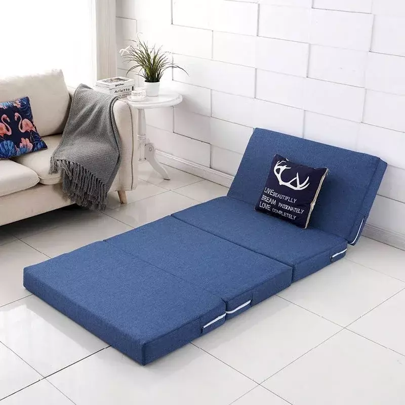 Colchão dobrável de espuma de memória Tatami simples Almofada de ioga Colchões de esponja dobráveis Almofada de almoço de escritório Mobiliário de cama de solteiro