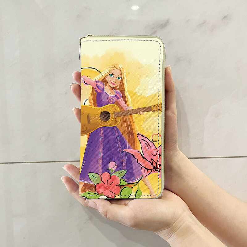 Disney Prinzessin Schönheit und Biest W5999 Anime Aktentaschen Brieftasche Cartoon Reiß verschluss Münz tasche lässig Geldbörsen Karte Lagerung Handtasche Geschenk