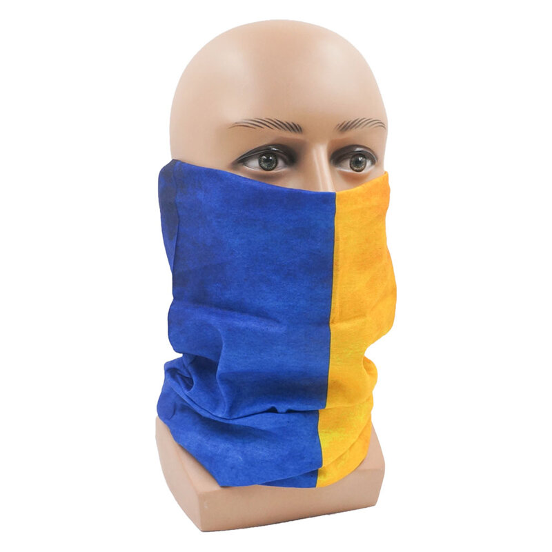 Ukraine Flag Bandana Summer Seamless Breathable Outdoor Sports Hiking Hunting Cycling Running Scarf Riding Face Mask Men Women