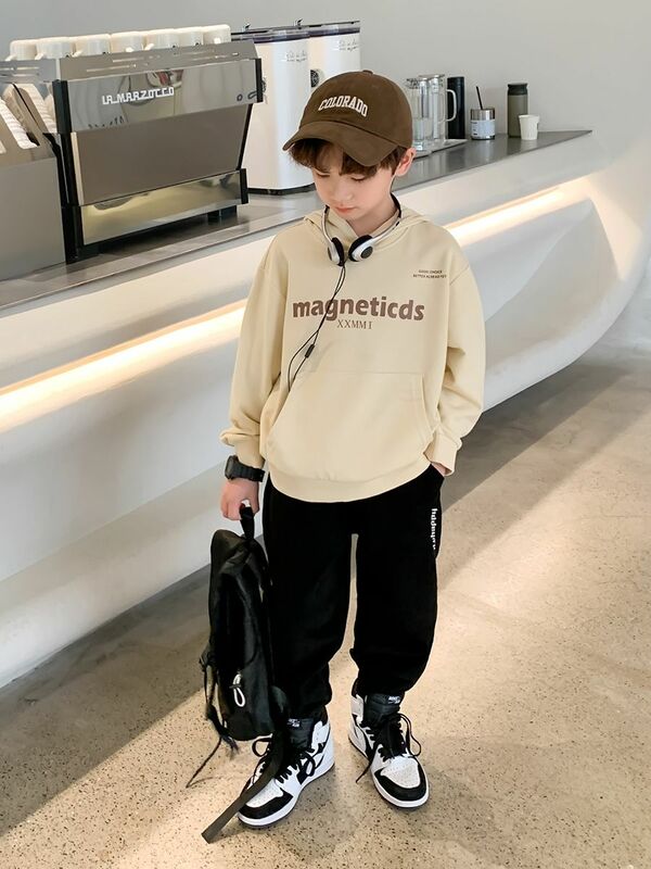 Boys' Spring and Autumn Pants Loose Children's Sport Pants Thin Spring Casual Sweatpants Handsome Children and Teens Trousers
