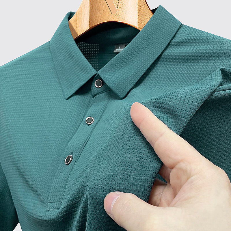Plus rozmiar 7XL 8XL 9XL letnia męska koszulka z krótkim rękawem fajna oddychająca koszulka Polo biznesowa Casual szybko schnie koszulka golfowa Polo