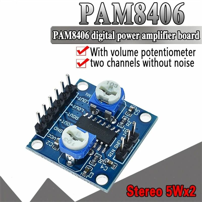 Channel PAM8406 Audio Board Amplifiers Board Amplifiers Module Stereo Amplifier Board With Volume Power Amplifiers Amplifiers