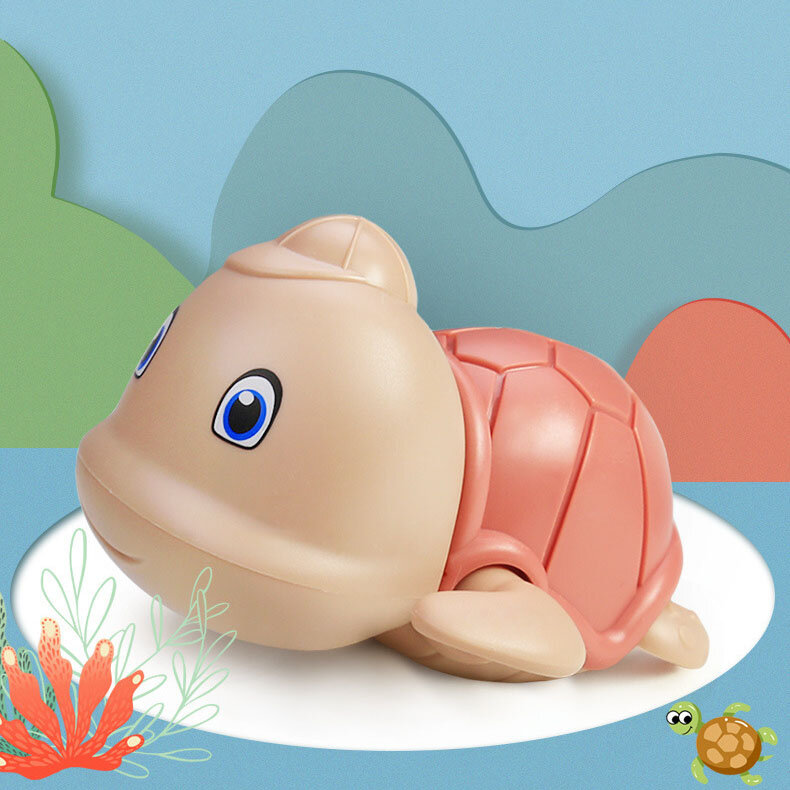 Montessori Baby Bath Toys For Boy Children Cartoon Animal Tortoise Classic Baby Water Toy Swim Turtle Clockwork Kids Beach Toys