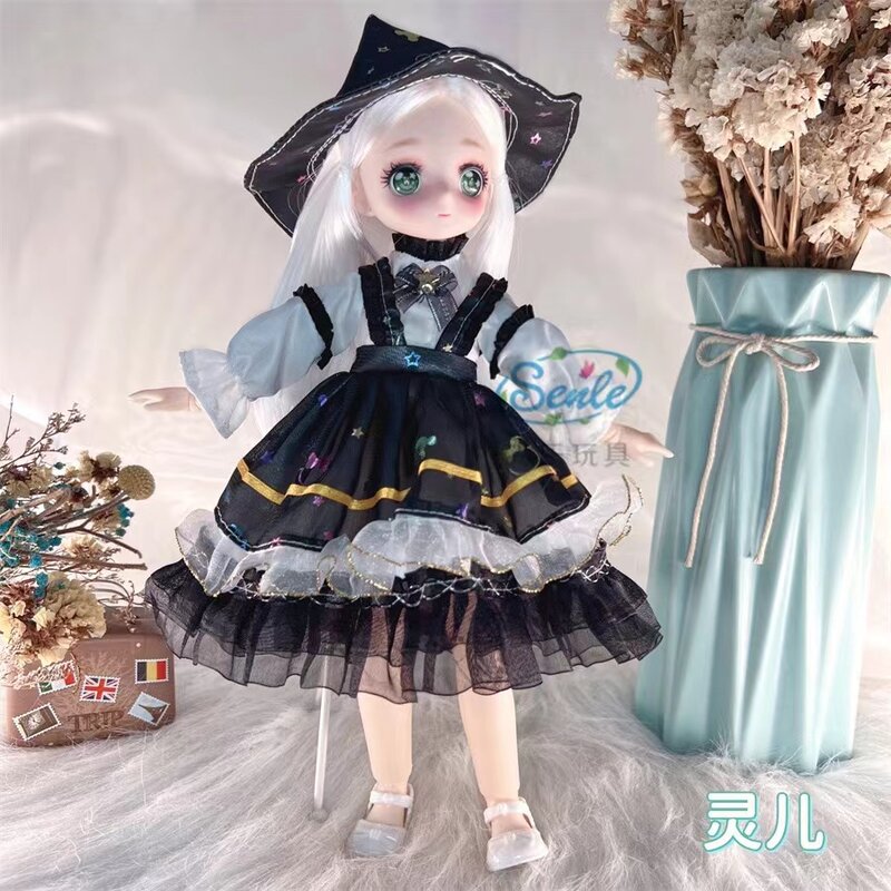 1/6 Kawaii Doll 30cm Cute Blyth Doll Joint Body Fashion BJD Dolls Toys with Dress Shoes Wig Make Up Gifts for Girl pullip