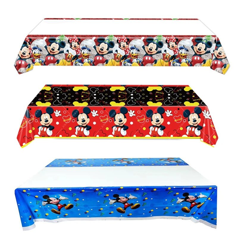 1 Stks/partij Gelukkige Verjaardagsfeestje Tafelkleed Disney Mickey Thema Babyshower Decoraties Kids Boys Gunsten Plastic Tafelkleed